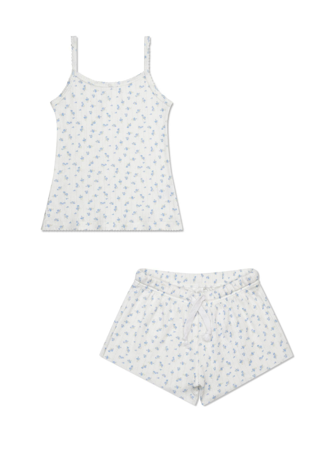 Girls Floral Pointelle Sleep Set