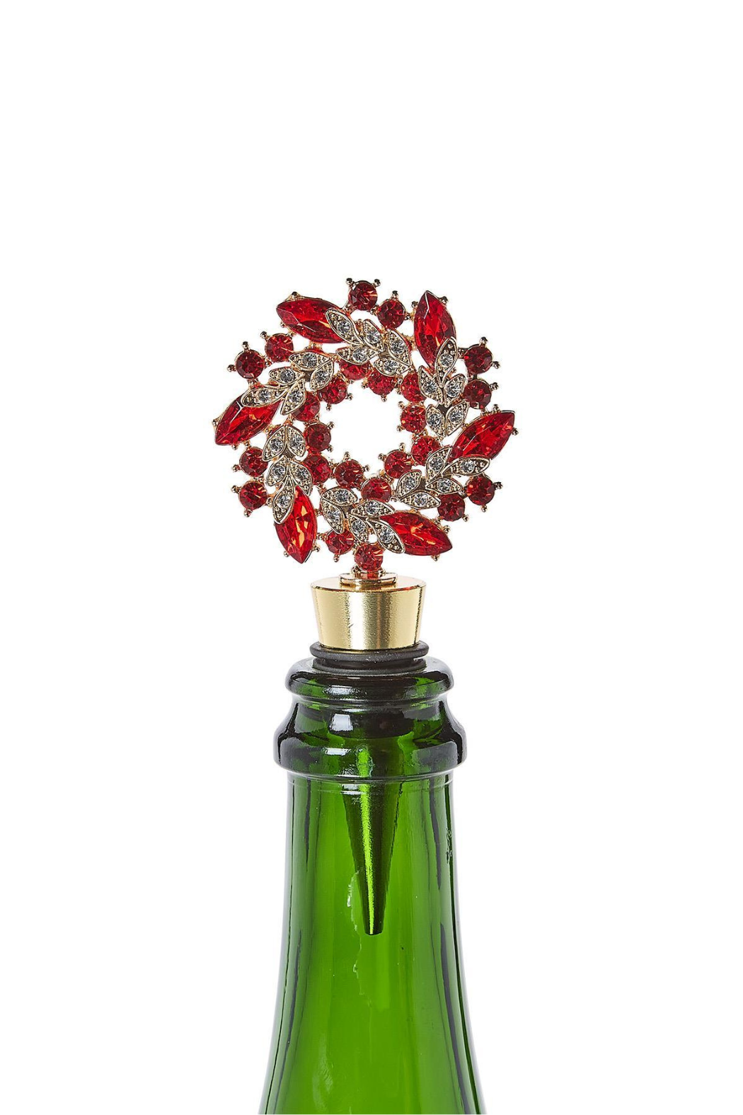 Wreath Jeweled Bottle Stopper