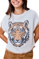 Tiger Face Sweater Vest
