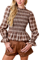 Smocked Ruffle Detail Blouse