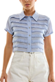 Short Sleeve Ruffle Blouse