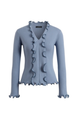 Fitted Ruffle Detail Sweater