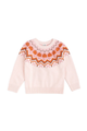 Girls Pumpkin Fairisle Sweater
