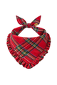 Flannel Ruffled Dog Bandana