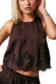 Lace Trim Halter Top