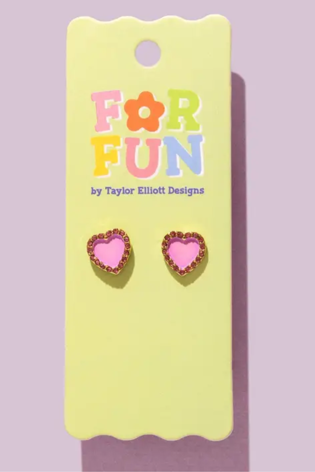 Girls Heart Stud Earrings