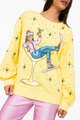 Skier in Martini Glass Sweatshirt