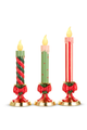 Bow Base Lit Candle