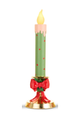 Bow Base Lit Candle