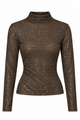 Embellished Mock Neck Top