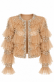 Embellished Ruffle Mesh Jacket